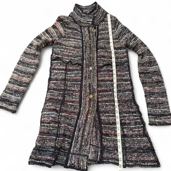 Free People Women's Multicolored Long Cardigan sz Small - Picture 6 of 7